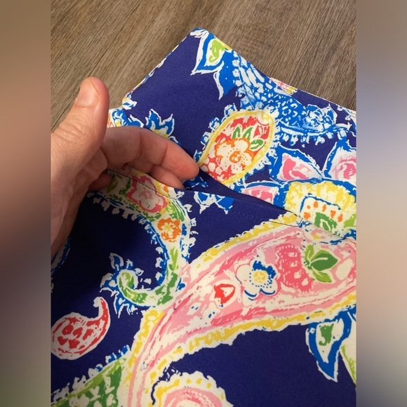 IBKUL Sharon Shorts 8 Paisley Navy Multi Pull On Golf NWT - Picture 10 of 12